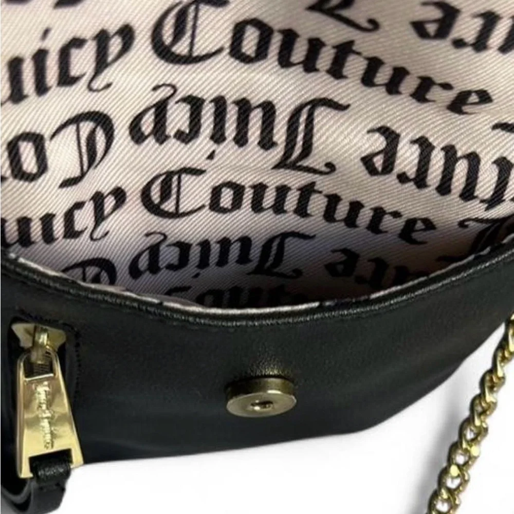 Juicy Couture Black Crossbody Bag with Gold Accents - Picture 4 of 7